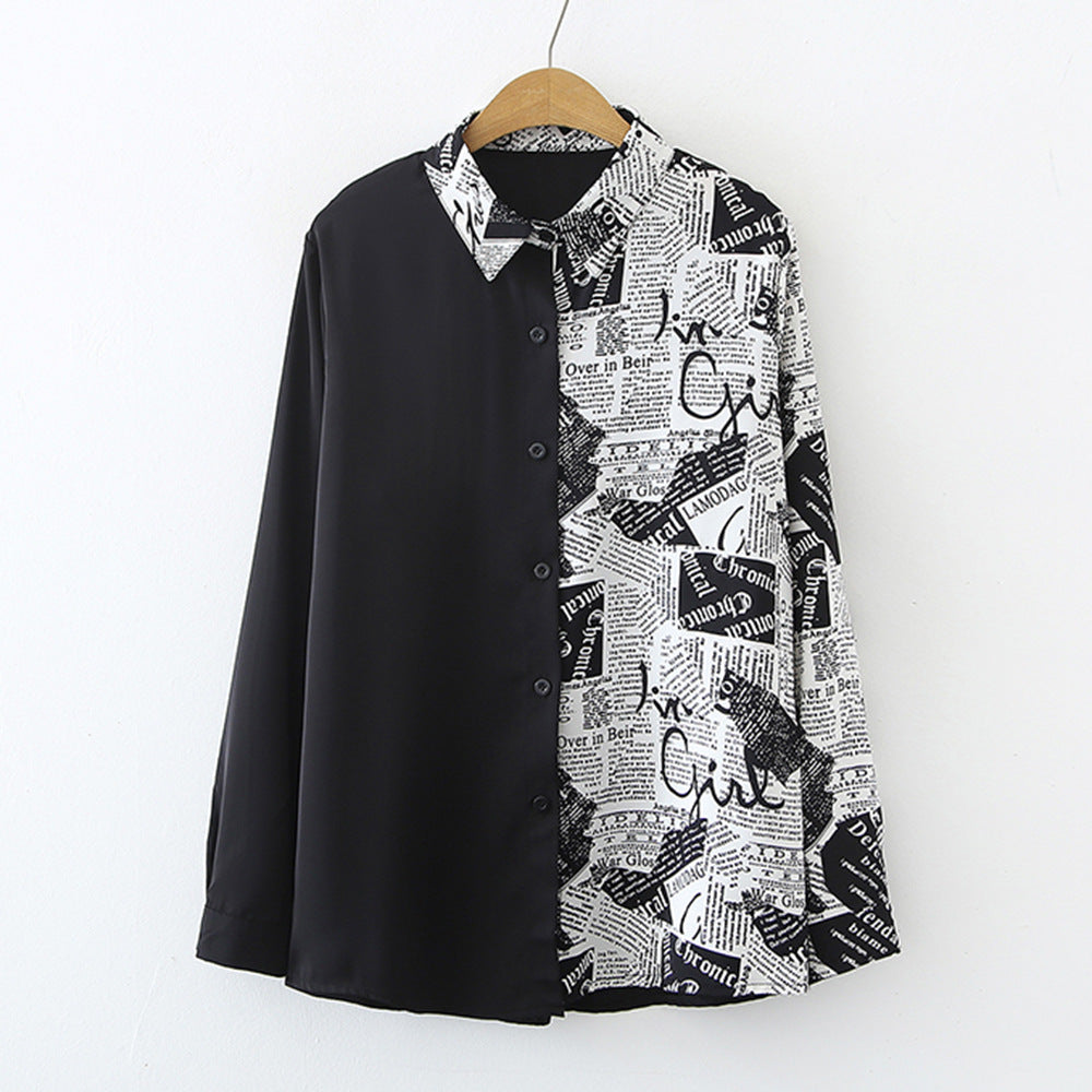 Damen Bluse Kreativer Druck Norvielle - Norvielle