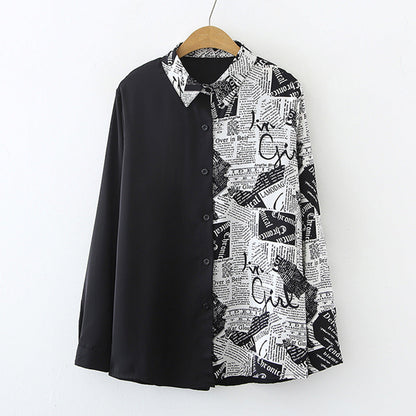 Damen Bluse Kreativer Druck Norvielle - Norvielle