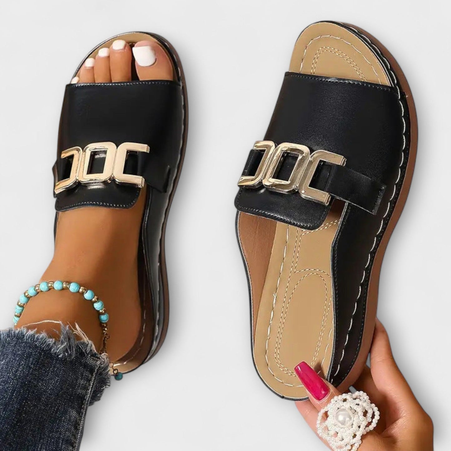 Tinsley Damen Riemchen Slides - Norvielle