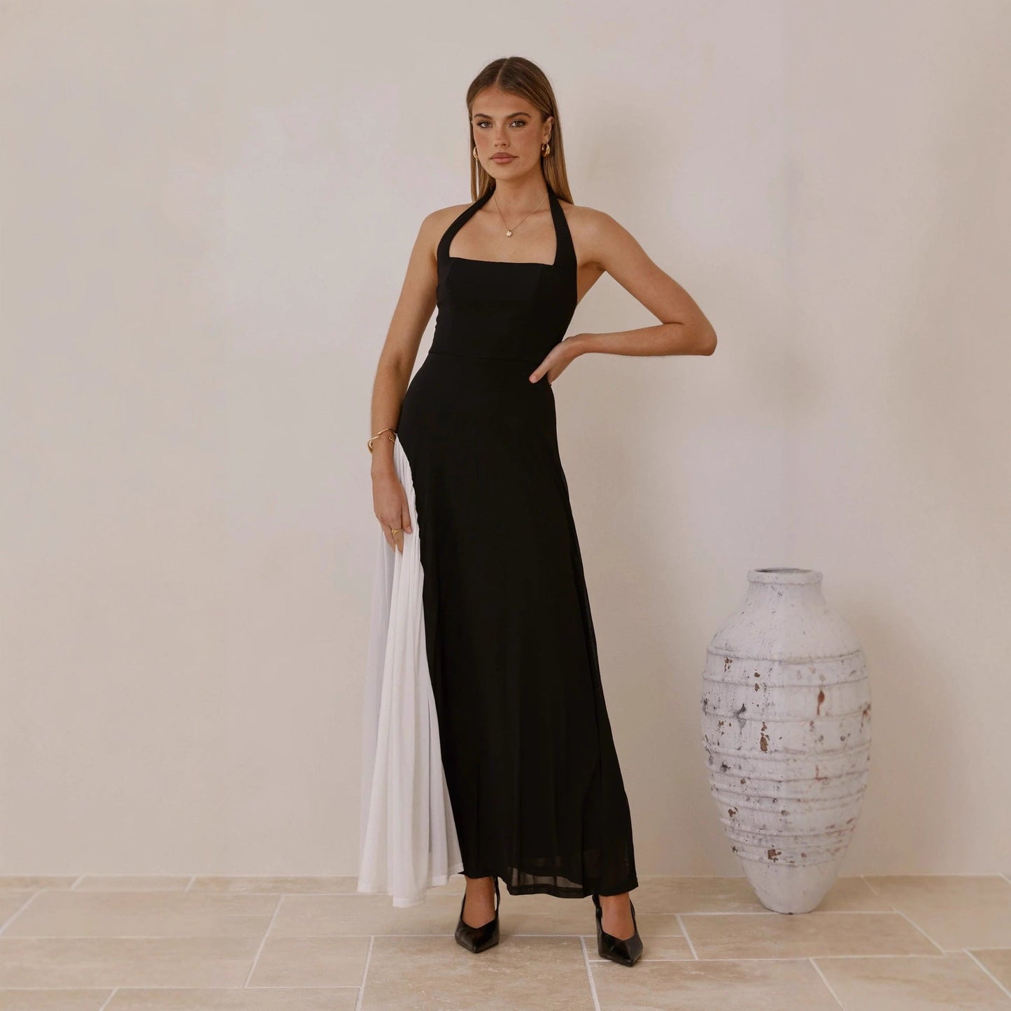 Damen Abendkleid Asymmetrischer Schnitt Elegantes Design
