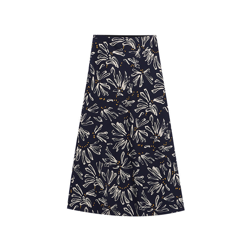 Damen Maxikleid Florales Muster Schwingender Saum Norvielle