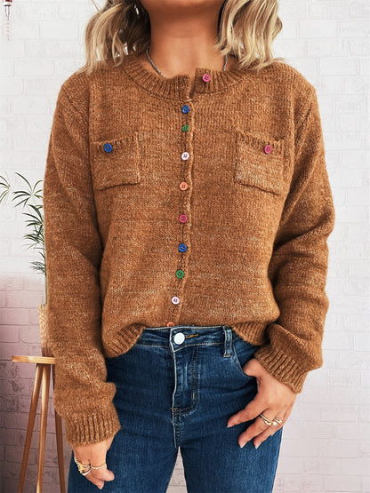Damen Strickjacke Kuschelig Bunt Norvielle