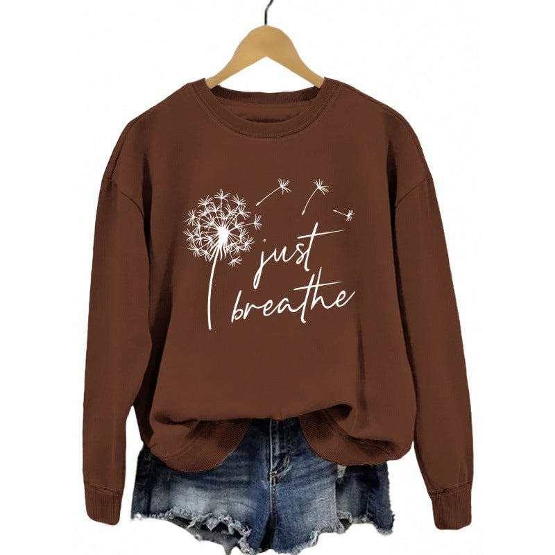 Damen Sweatshirt Pusteblumen-Motiv Norvielle