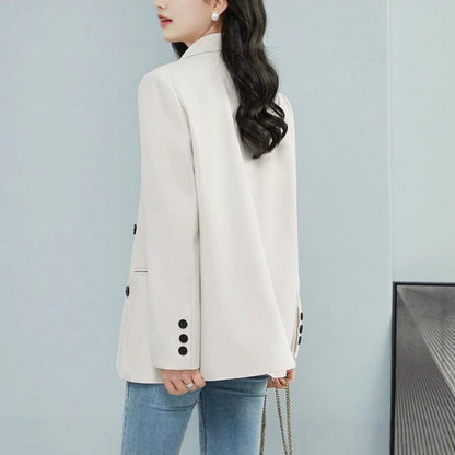 Damen Oversized Blazer Doppelter Knopfleiste Stylisch