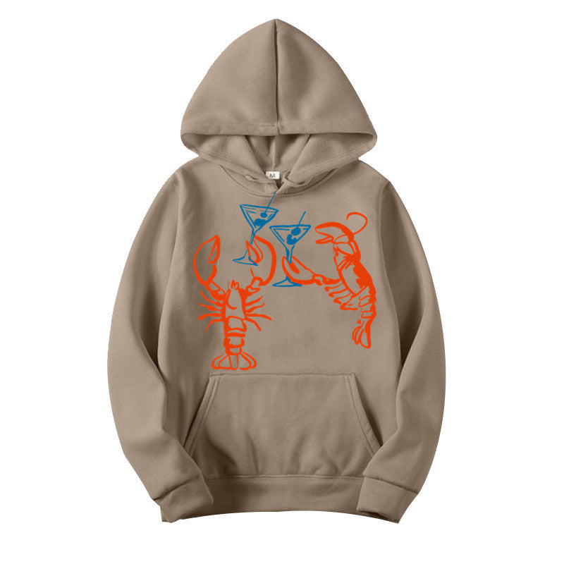 Damen Kapuzenpullover Hummer Motiv