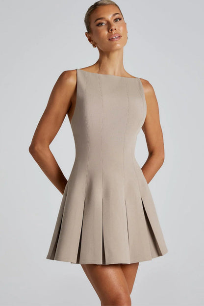 Damen Freizeitkleid Schwingrock Eleganter Schnitt Norvielle