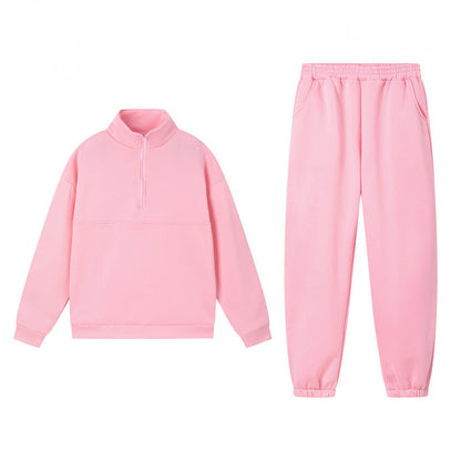 Damen Sweatshirt-Set Elastisch Hochkragen Grau Norvielle
