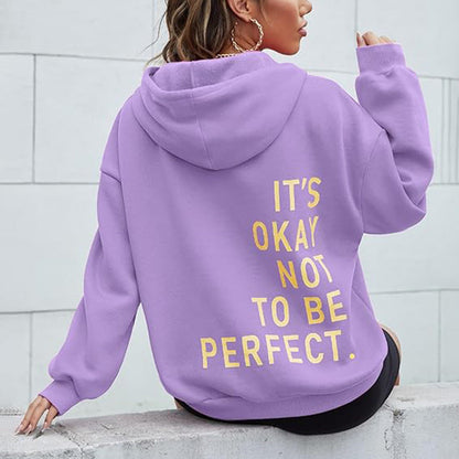 Damen Kapuzenpullover Kuscheliges Innenfutter Motivierender