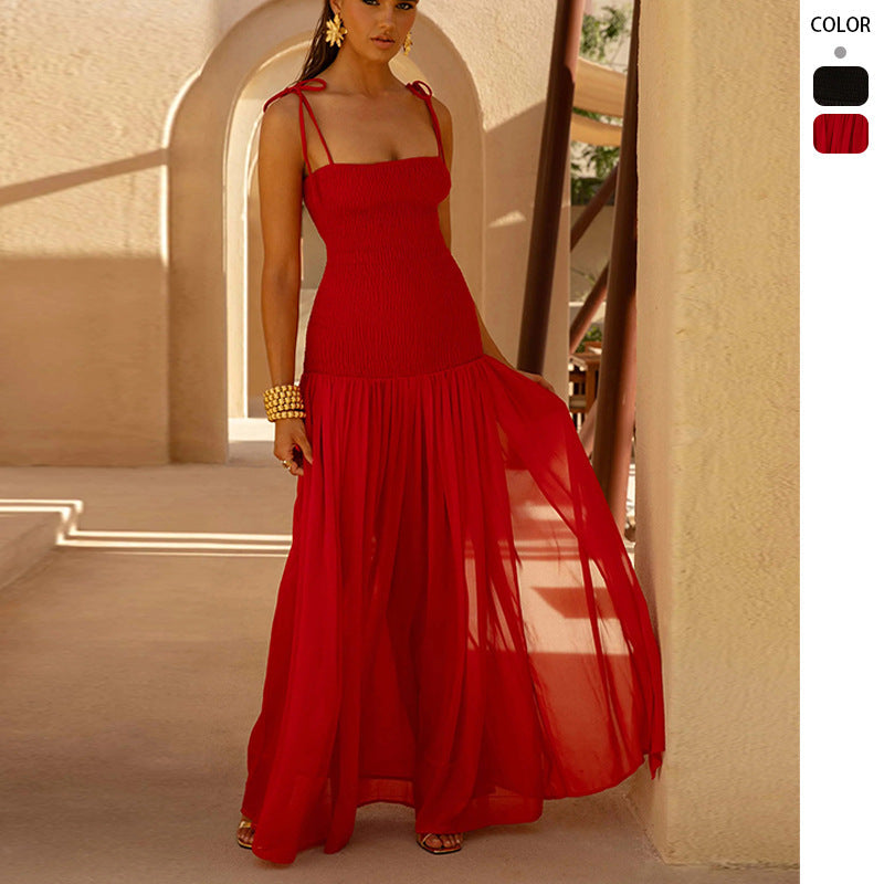 Damen Maxi-Kleid Verstellbare Träger Eleganter Schnitt - Norvielle