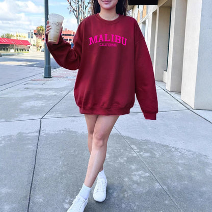 Damen Sweatshirt Weiches Material Norvielle California-Logo