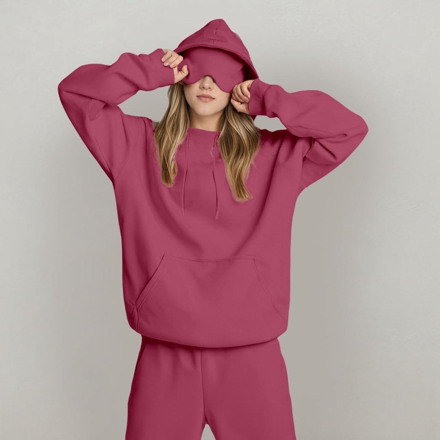 Damen Kapuzenpullover mit Schlafmaske Norvielle