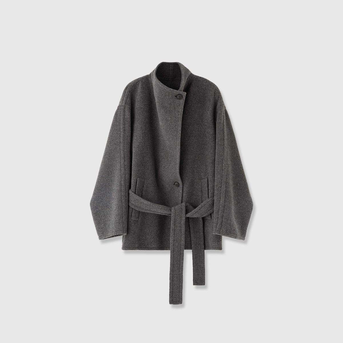 Damen Oversized-Mantel mit Bindegürtel Norvielle
