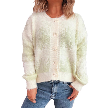 Damen Strickjacke Farbenfrohes Muster Norvielle