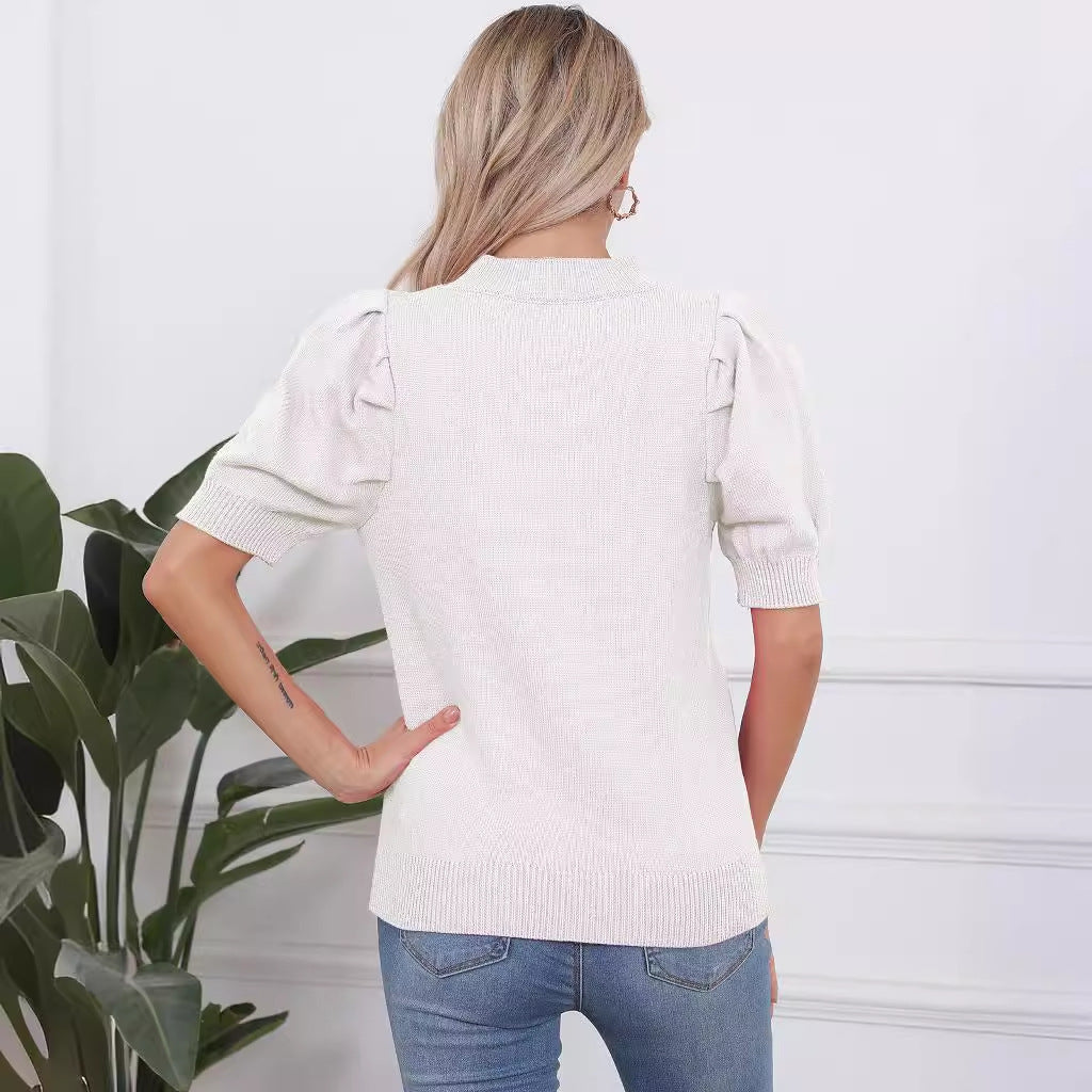 Damen Strickpullover Herzdesign