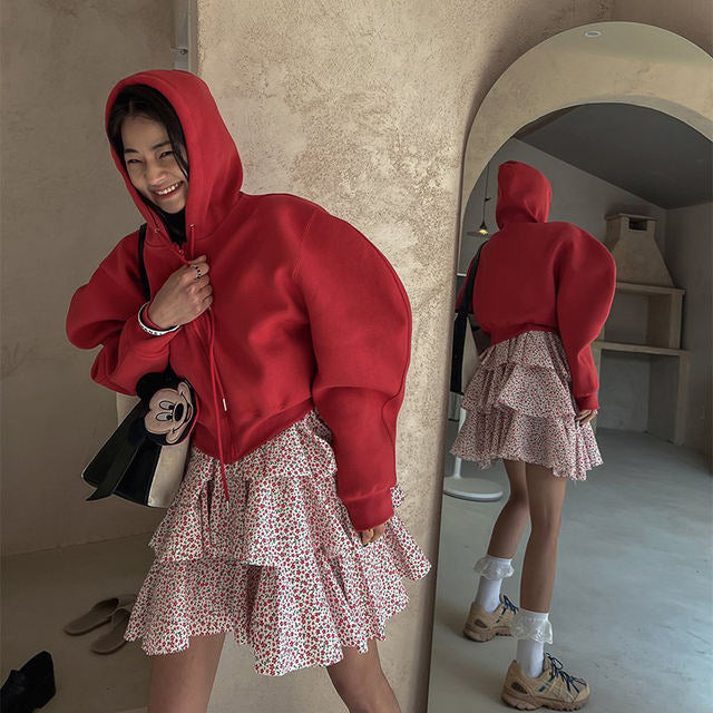 Damen Hoodie Lässig Voluminöse Ärmel Norvielle - Norvielle