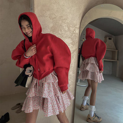 Damen Hoodie Lässig Voluminöse Ärmel Norvielle - Norvielle