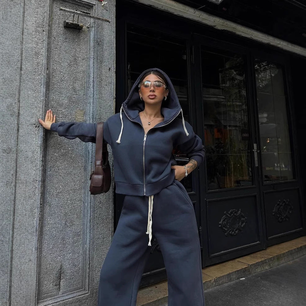 Damen Freizeit-Outfit Atmungsaktives Kapuzen-Sweatshirt Elastischer