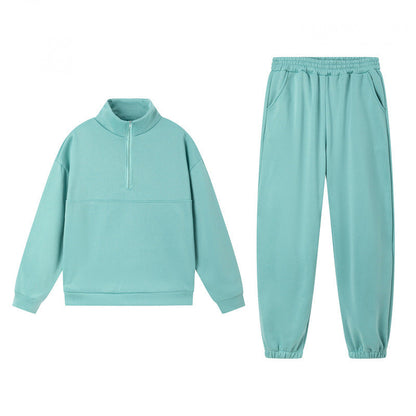 Damen Sweatshirt-Set Elastisch Hochkragen Grau Norvielle