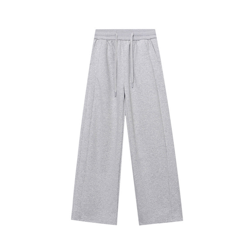 Damen Sweatpants Weites Bein Elastischer Bund