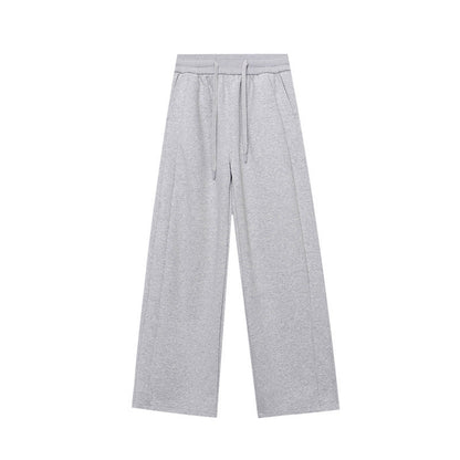 Damen Sweatpants Weites Bein Elastischer Bund
