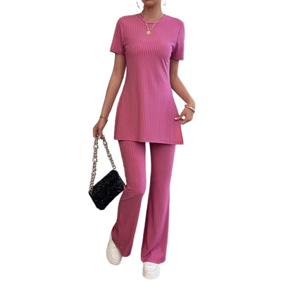 Damen Leggings-Set Weiches Oberteil Strukturiert