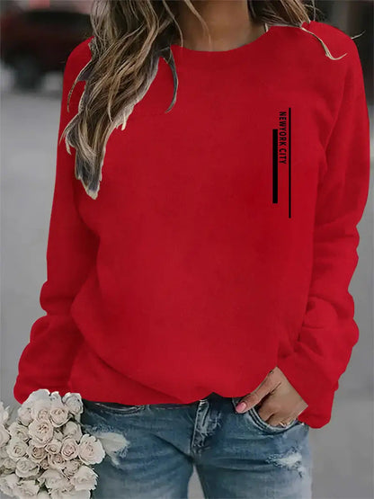 Damen Sweatshirt Städte-Aufdruck Norvielle