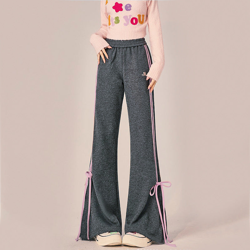 Damen Freizeitpants Weit mit Bindebändern Norvielle