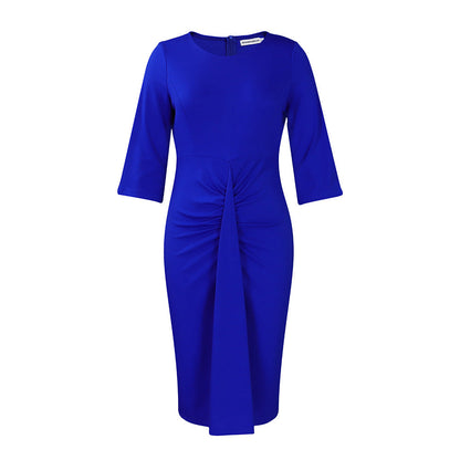 Damen Kleid mit Raffungen Figurbetonter Stil