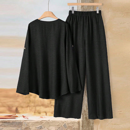 Damen Zweiteiler Set Knopfdetails Norvielle