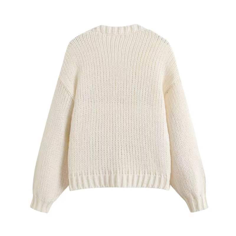 Damen Pullover Fruchtstickerei Norvielle