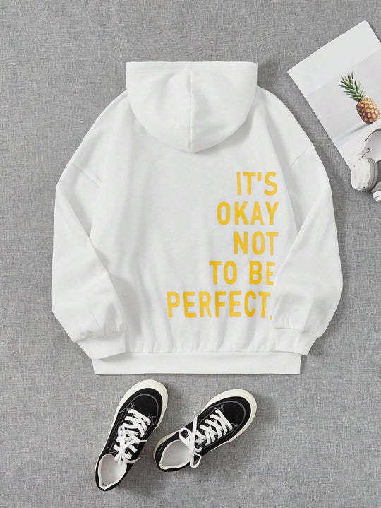 Damen Kapuzenpullover Kuscheliges Innenfutter Motivierender