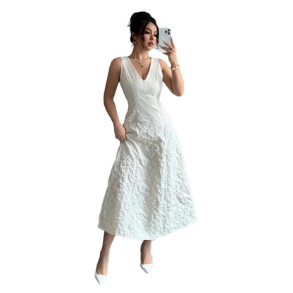 Damen Maxikleid Spitze Verführerischer Schnitt Zarte Träger