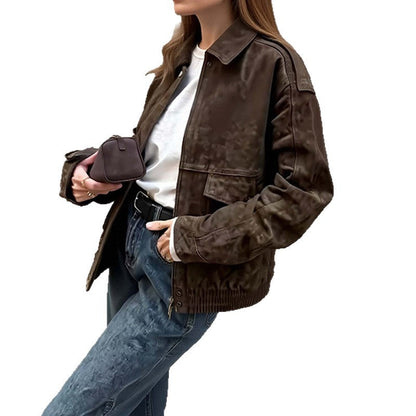 Damen Oversized Jacke Leicht Norvielle