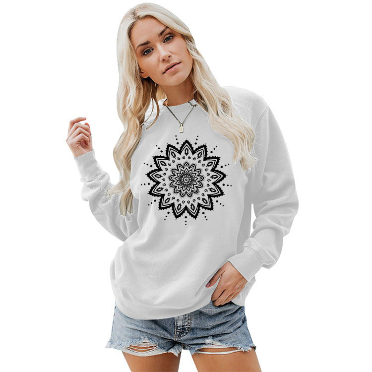 Damen Sweatshirt Mandala-Design Lässig Norvielle - Norvielle