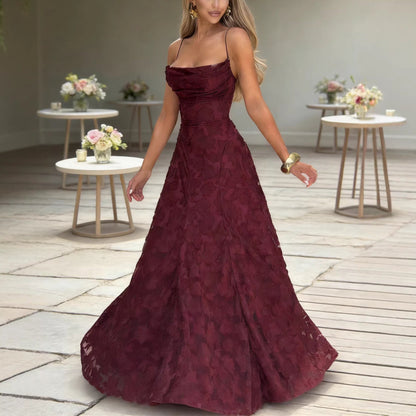 Damen Maxikleid mit Blumenmuster und Spaghettiträgern Norvielle