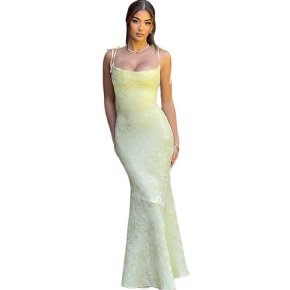 Damen Abendkleid Floralmuster Verstellbare Träger Norvielle