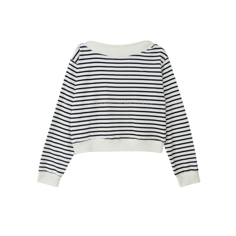 Damen Sweatshirt Gestreift Norvielle