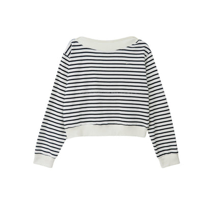 Damen Sweatshirt Gestreift Norvielle