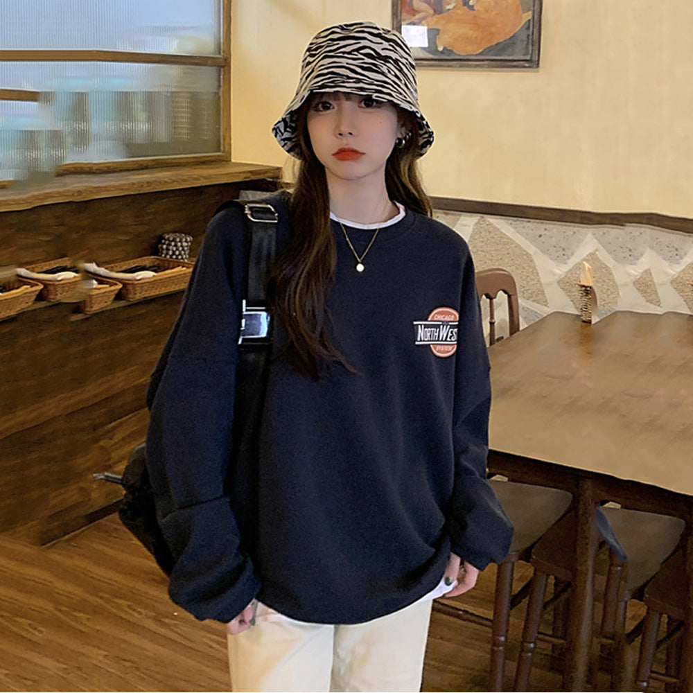 Damen Oversized-Pullover Weiches Innenfutter Norvielle