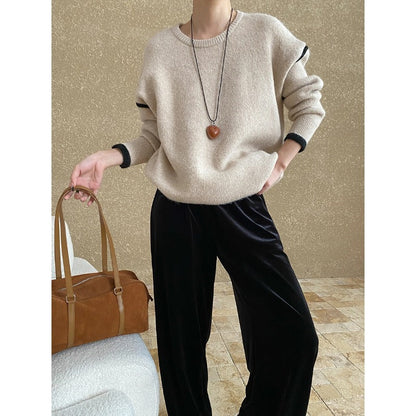 Damen Pullover Strukturiert Modern Norvielle