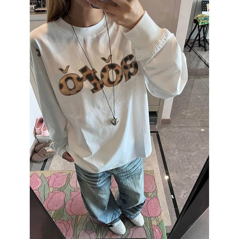 Damen Langarmshirt Grafikdesign Norvielle