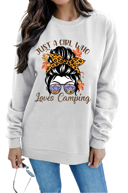 Damen Sweatshirt Campingmotiv Norvielle