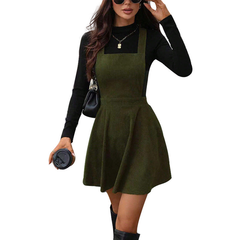 Damen A-Linien-Kleid Latzdesign Norvielle