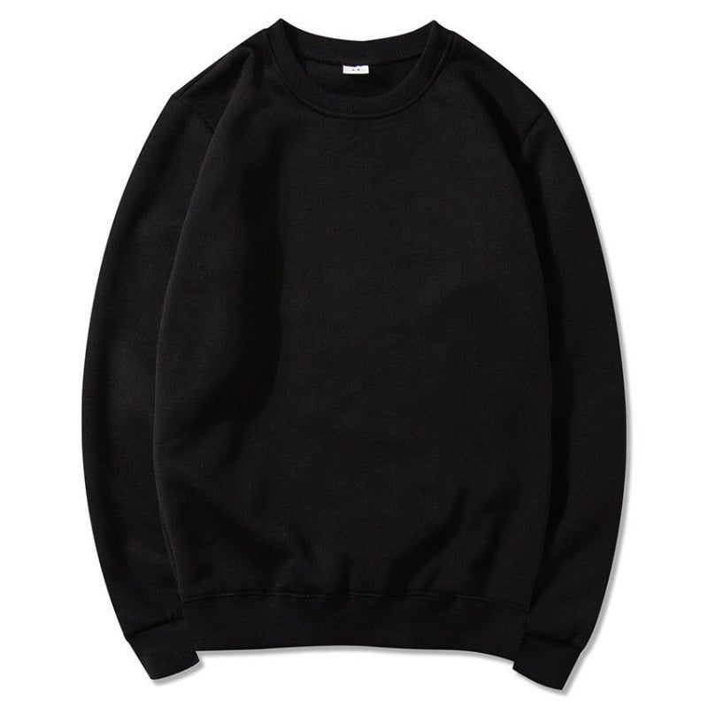 Damen Sweatshirt Weiches Baumwollmaterial Rundhals Schwarz - Norvielle