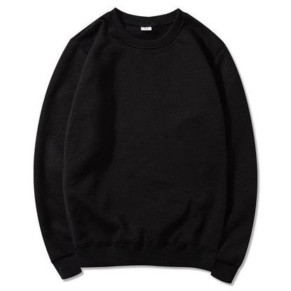 Damen Sweatshirt Weiches Baumwollmaterial Rundhals Schwarz - Norvielle