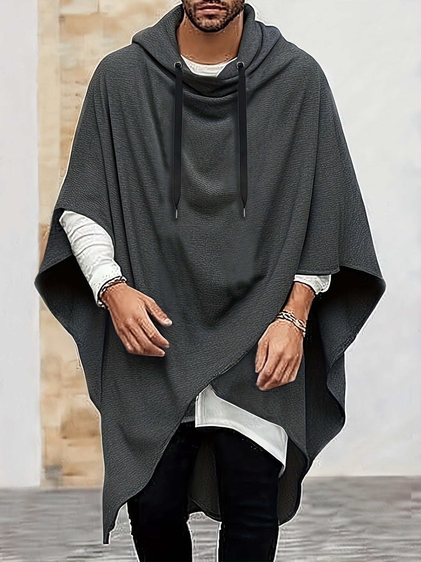 Herren Kapuzenponcho atmungsaktives Material Norvielle