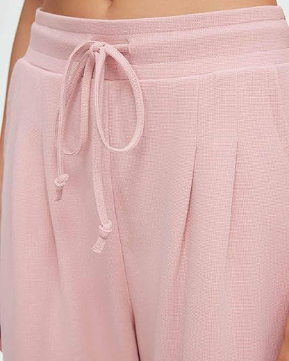 Damen Freizeithose Weite Fit Knopfdetails Beige Norvielle