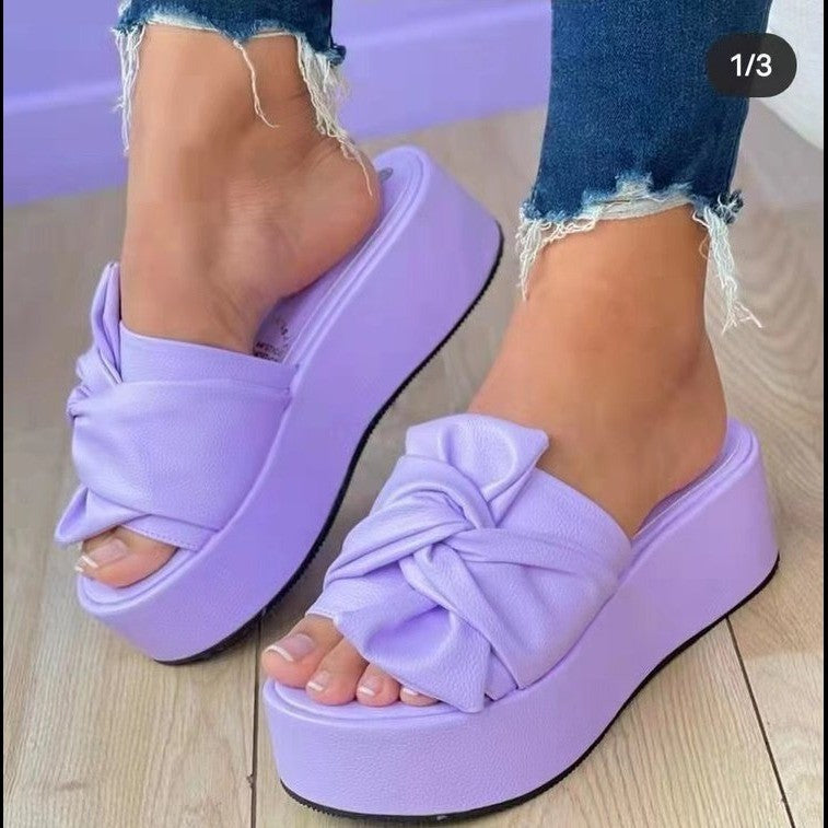 Damen Wedge Pantoletten Rutschfeste Sohle