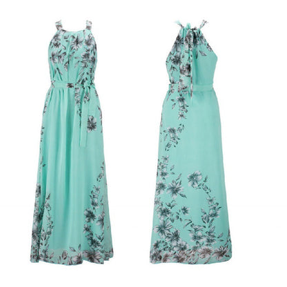 Damen Maxikleid Schulterfrei Floralmuster Norvielle