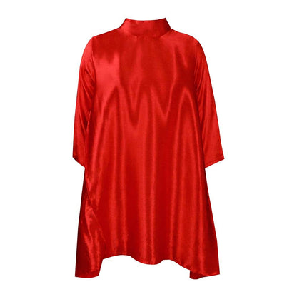 Damen Tunika Satin-Look Hochkragen Norvielle